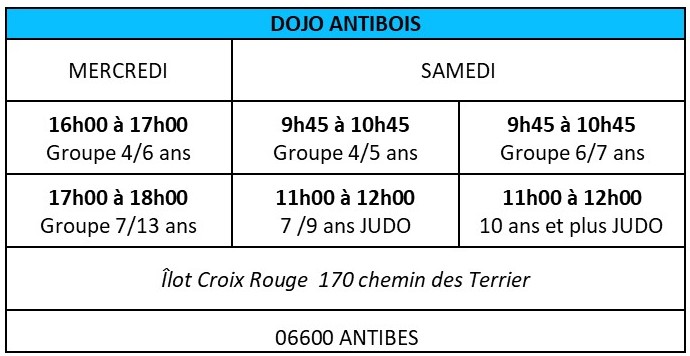 Antibes horaires